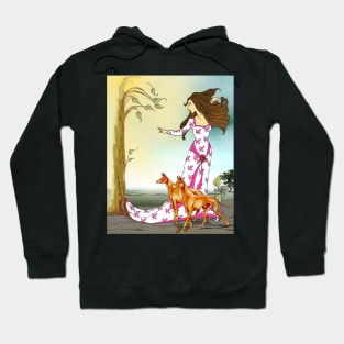 goddess fantasy with pharaoh hounds Hoodie